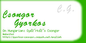 csongor gyorkos business card